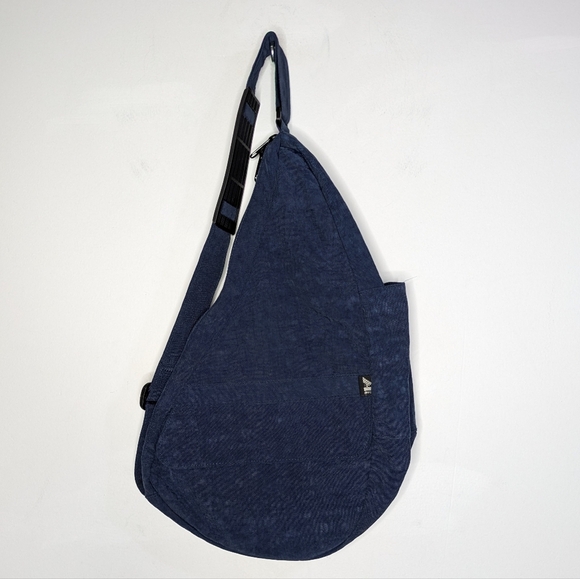 Ameribag Healthy Back Bag Blue Nylon Crossbody Sling Bag - Picture 1 of 9